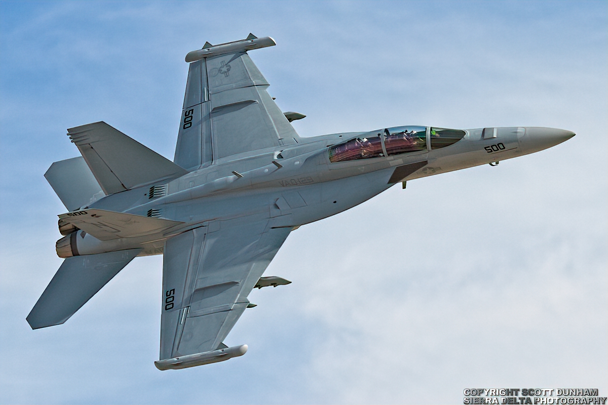 US Navy EA-18G Growler Electronic Warfare Aircraft