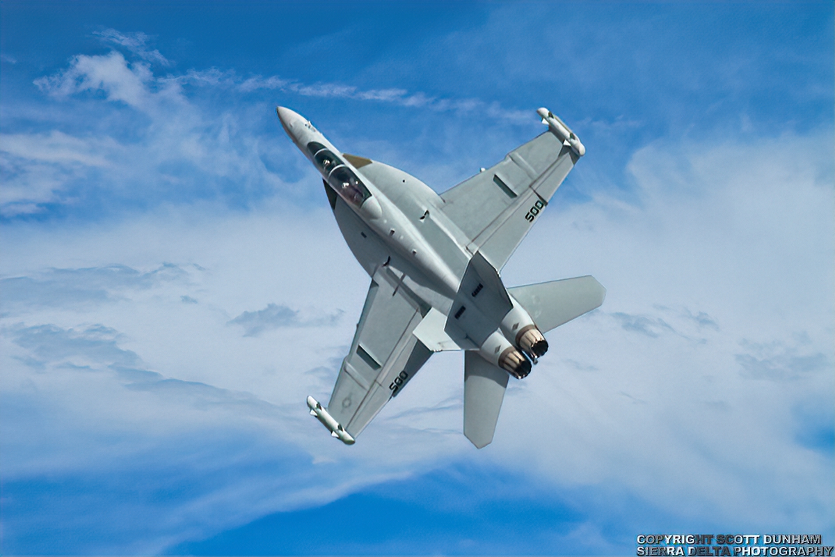 US Navy EA-18G Growler Electronic Warfare Aircraft