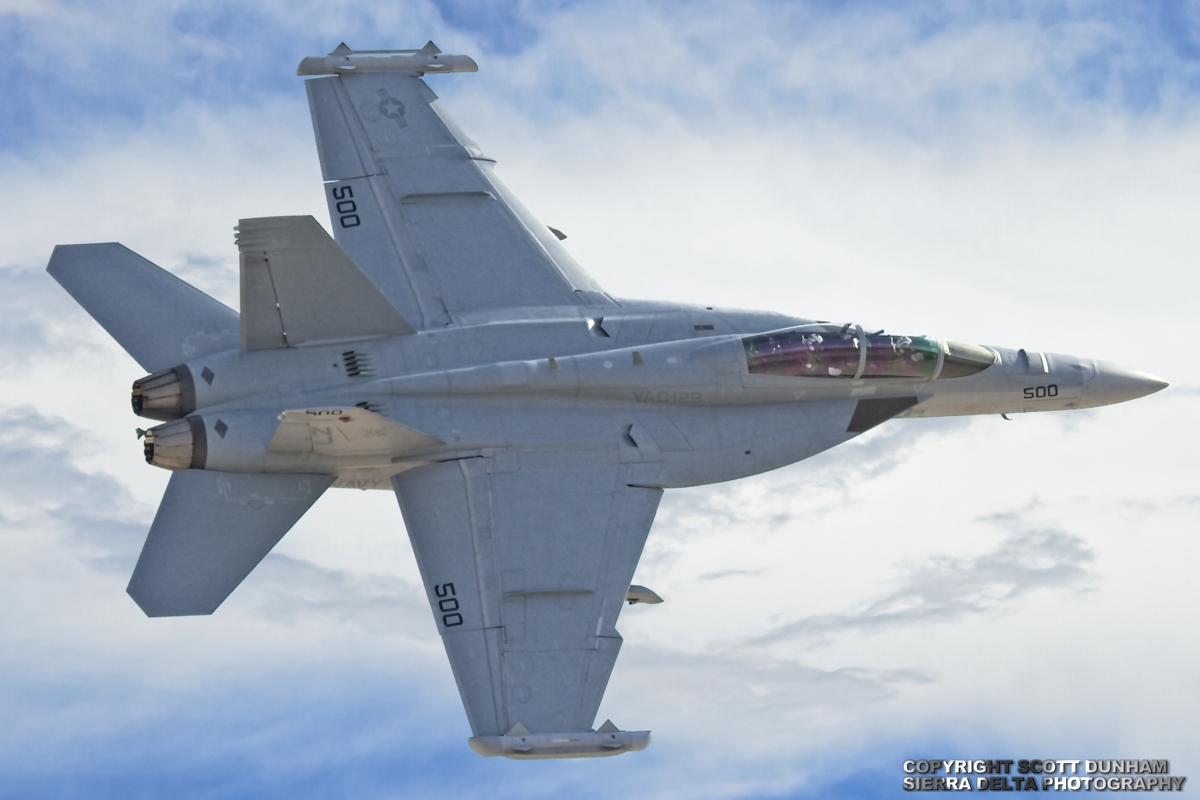US Navy EA-18G Growler Electronic Warfare Aircraft