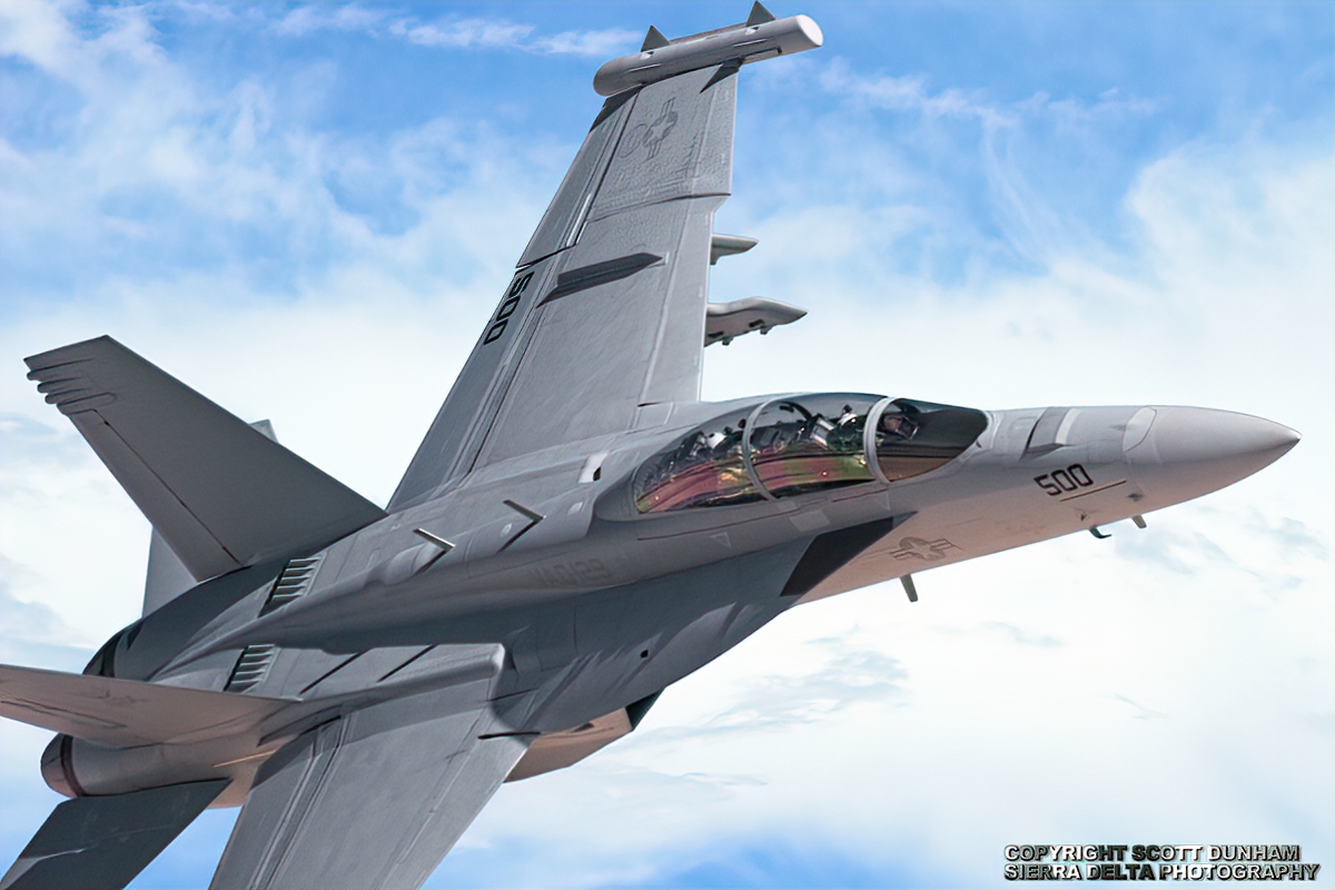 US Navy EA-18G Growler Electronic Warfare Aircraft