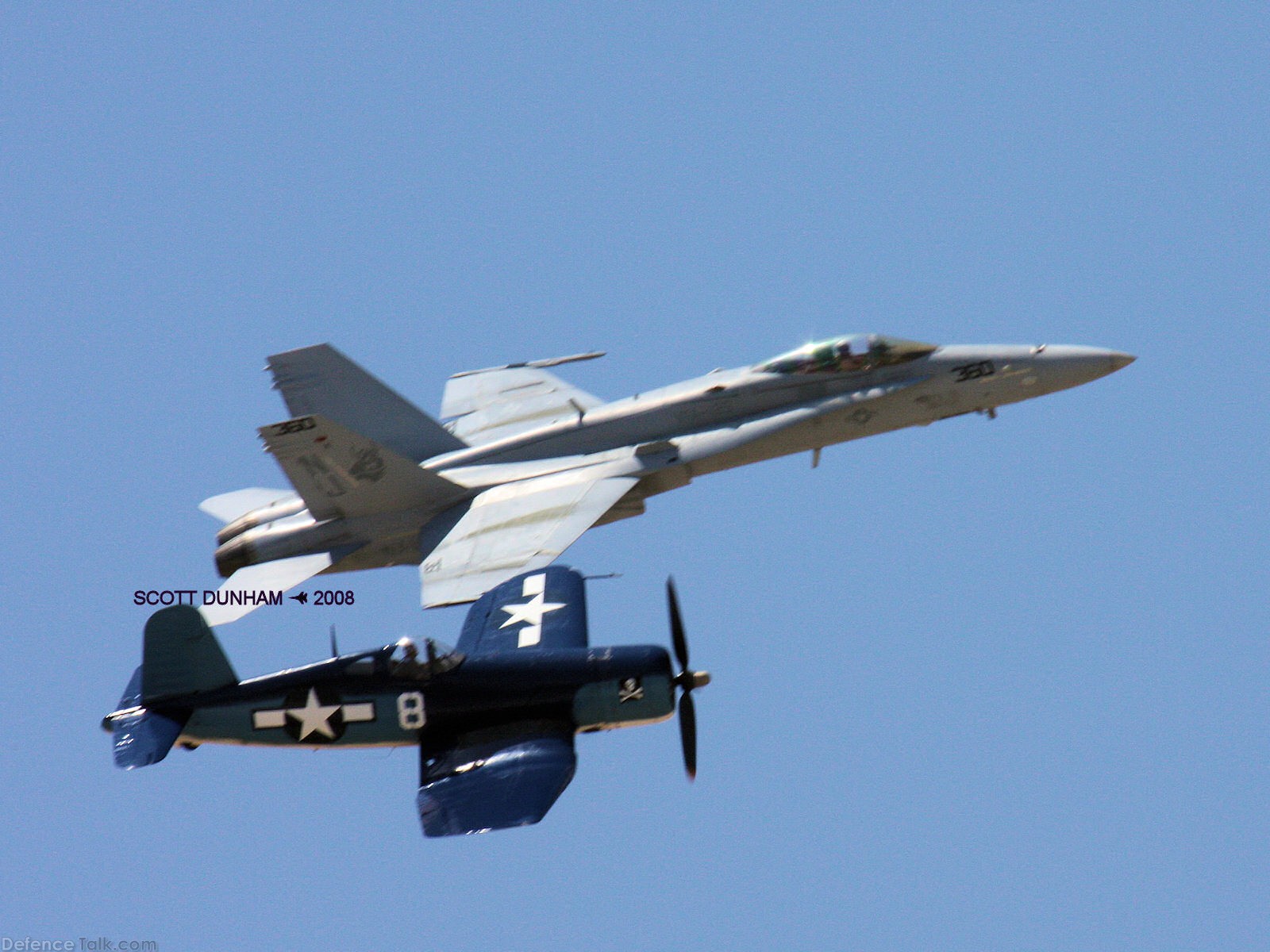 US Navy Legacy Flight -  F-18A Hornet & F-6F Hellcat