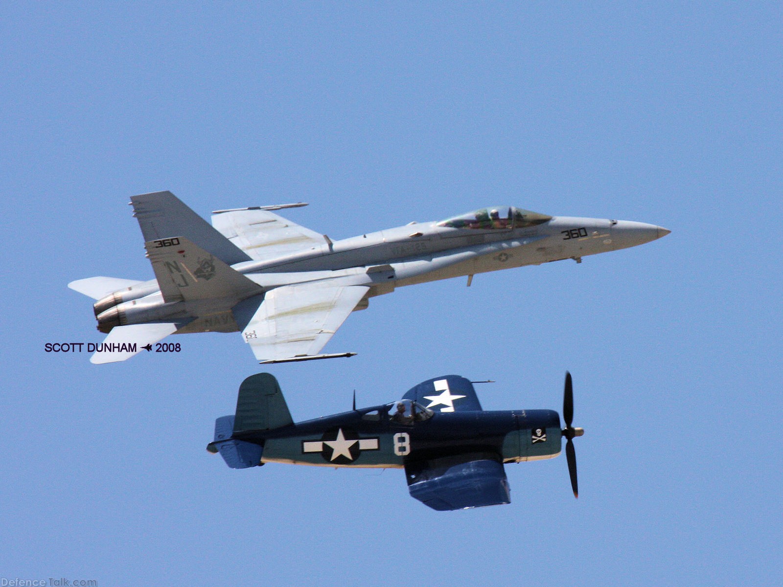 US Navy Legacy Flight -  F-18A Hornet & F-6F Hellcat