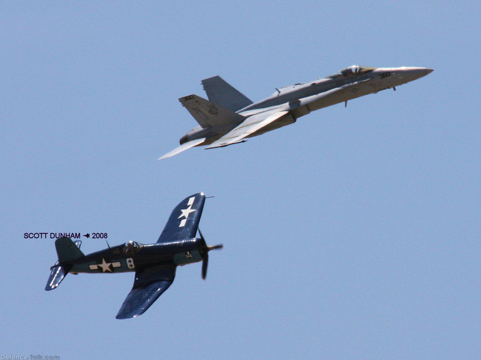 US Navy Legacy Flight -  F-18A Hornet & F-6F Hellcat