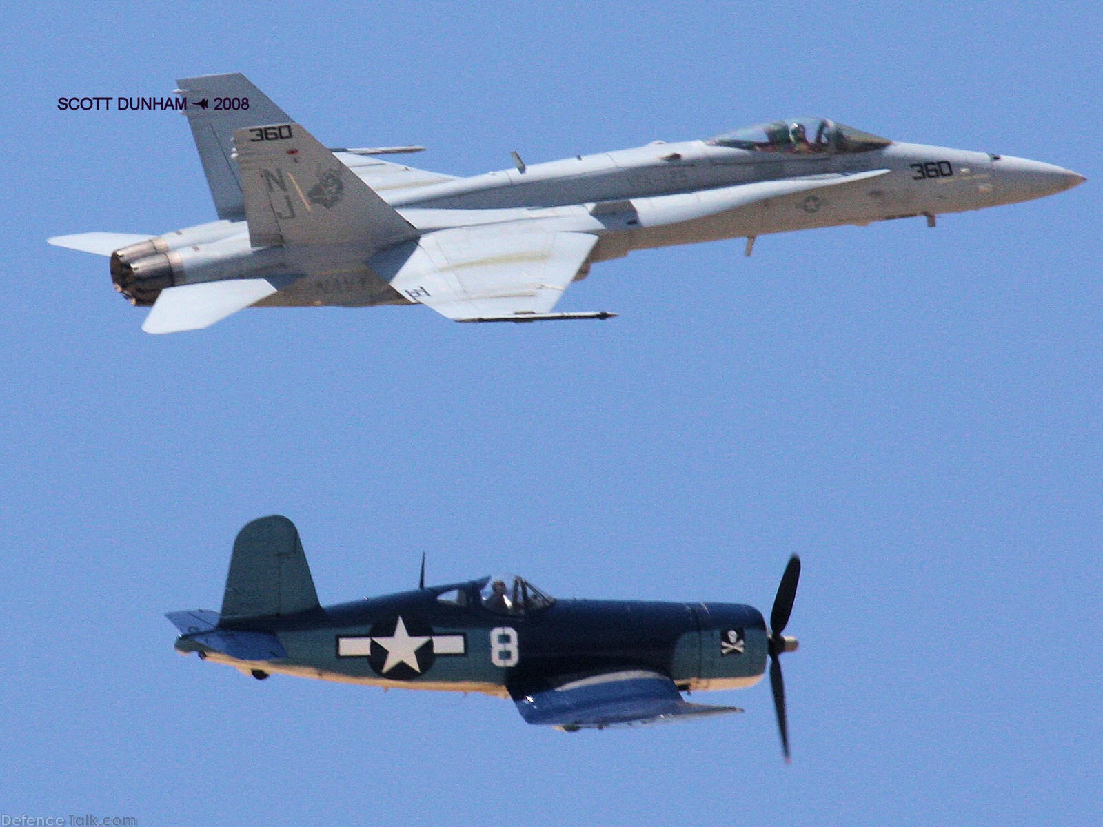 US Navy Legacy Flight -  F-18A Hornet & F-6F Hellcat