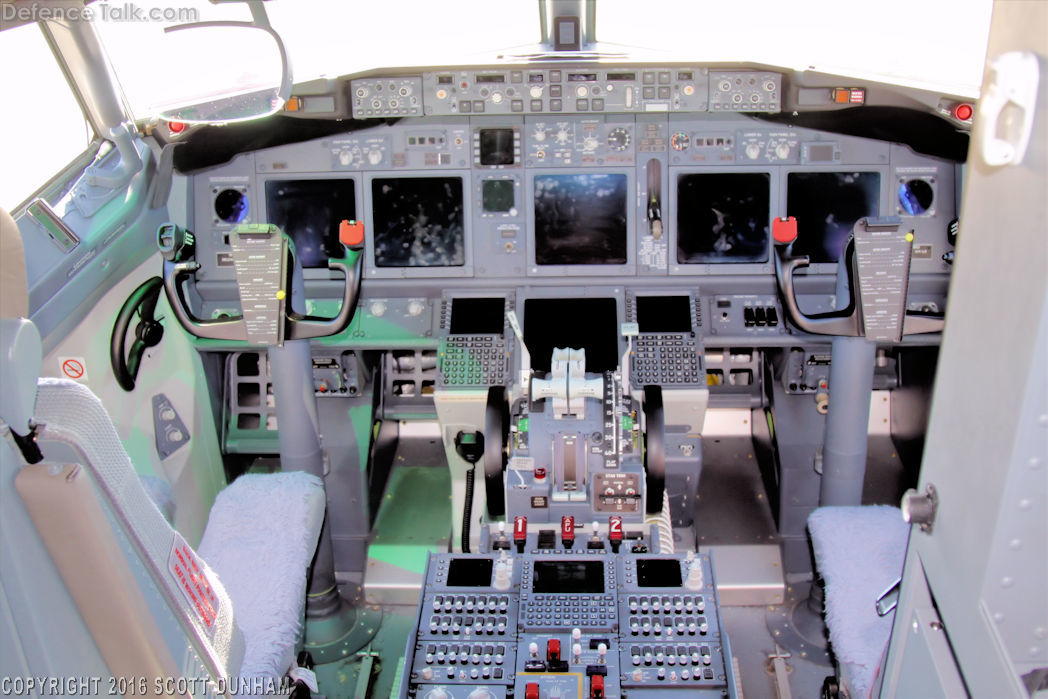 US Navy P-8A Poseidon Maritime Surveillance Aircraft Cockpit