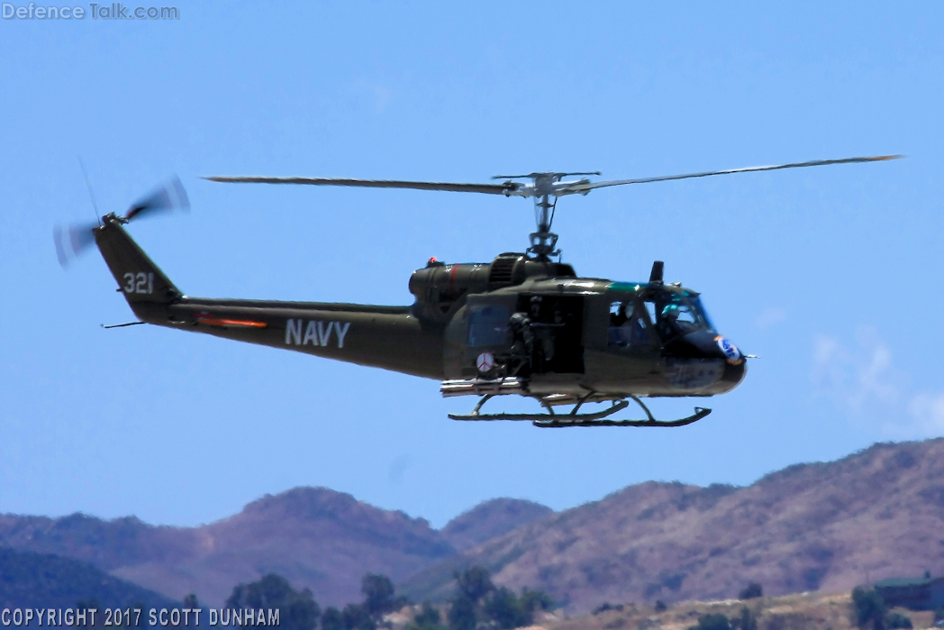 US Navy UH-1 Huey Helicopter Gunship