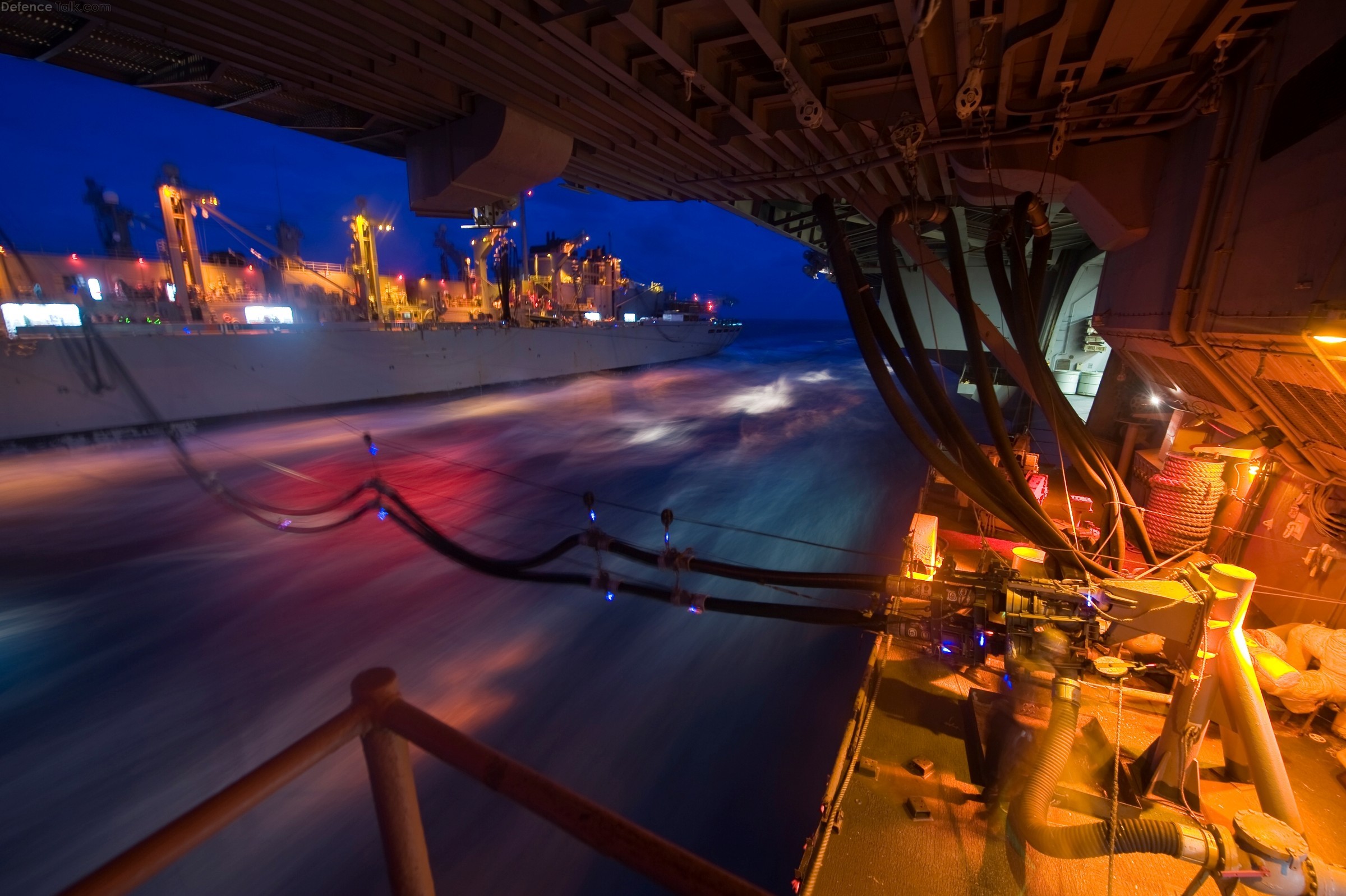 US Navy  underway replenishment  at sea(RAS)