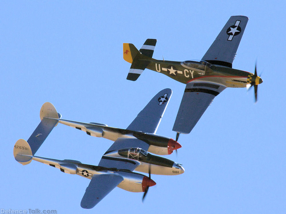 USAAC P-38 Lightning & P-51 Mustang Fighters