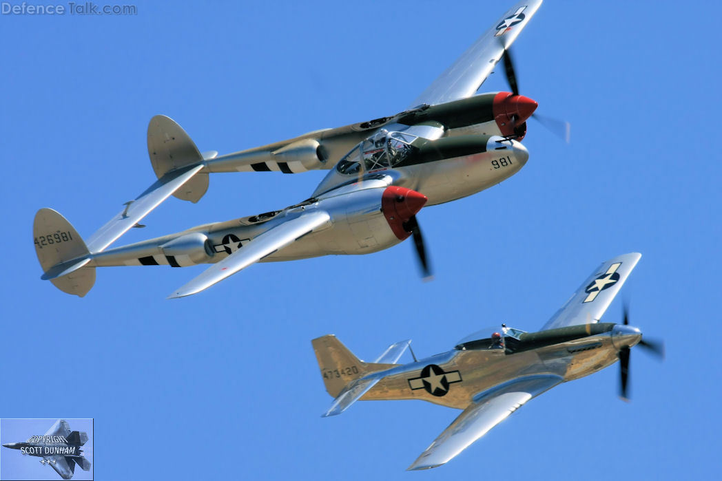 USAAC P-38 Lightning & P-51 Mustang Fighters