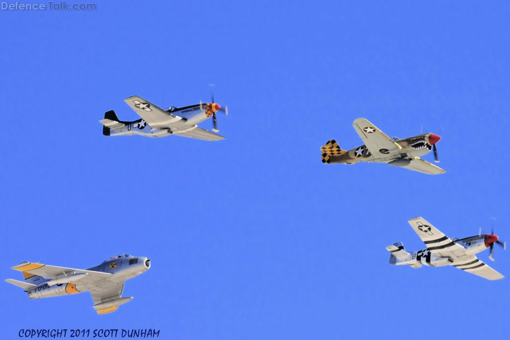 USAAC P-40 Warhawk P-51 Mustang & USAF F-86 Sabre Fighters