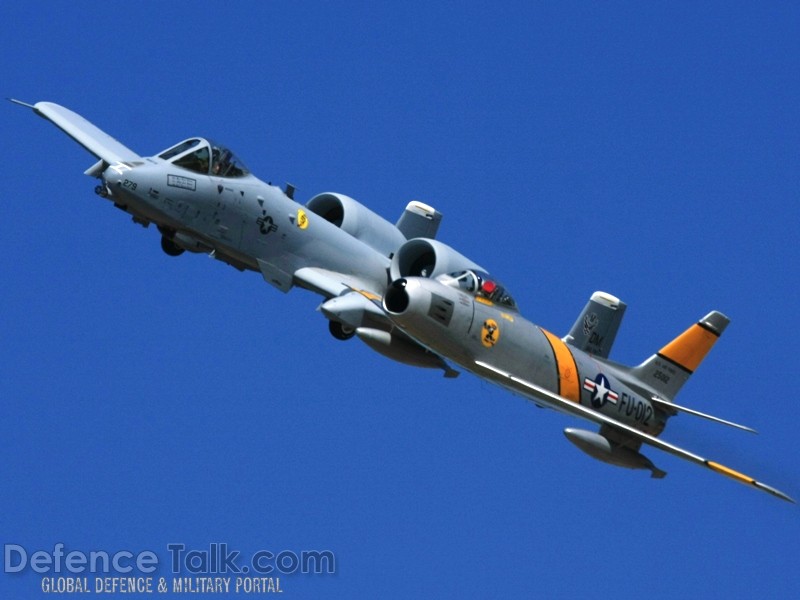 USAF A-10 Thunderbolt II  - F-86 Sabre Fighter