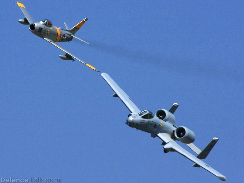 USAF A-10 Thunderbolt II  -  F-86 Sabre Fighter