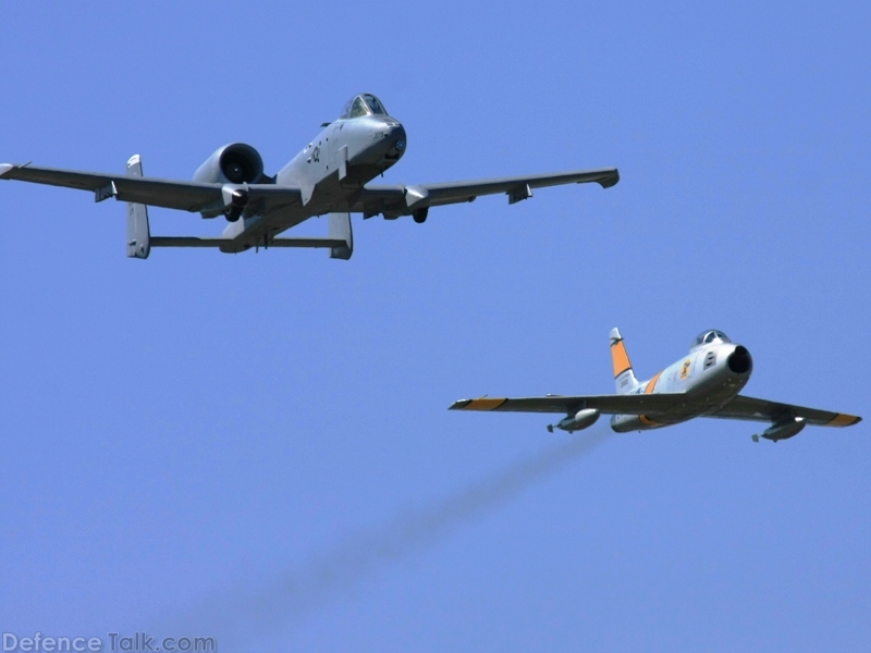 USAF A-10 Thunderbolt II  -  F-86 Sabre Fighter