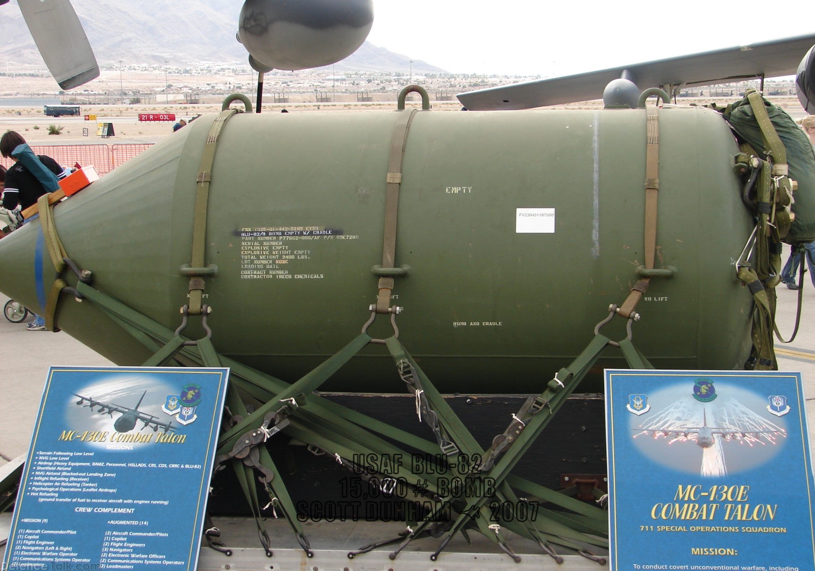 USAF BLU-82 15,000 Pound Bomb