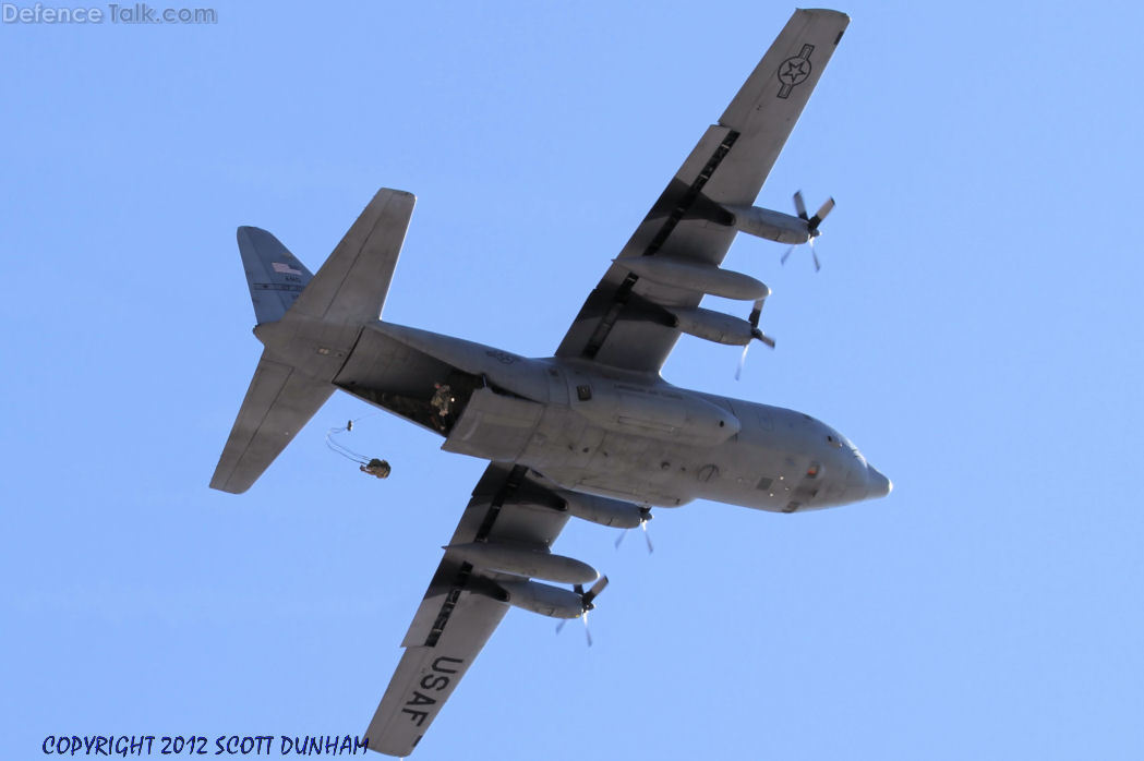 USAF C-130 Hercules Paratrooper Drop