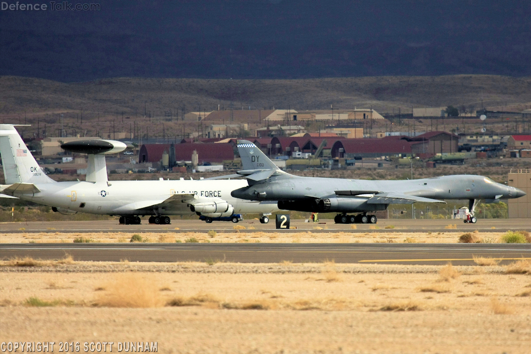 USAF E-3 Sentry AWACS & B-1 Lancer Heavy Bomber