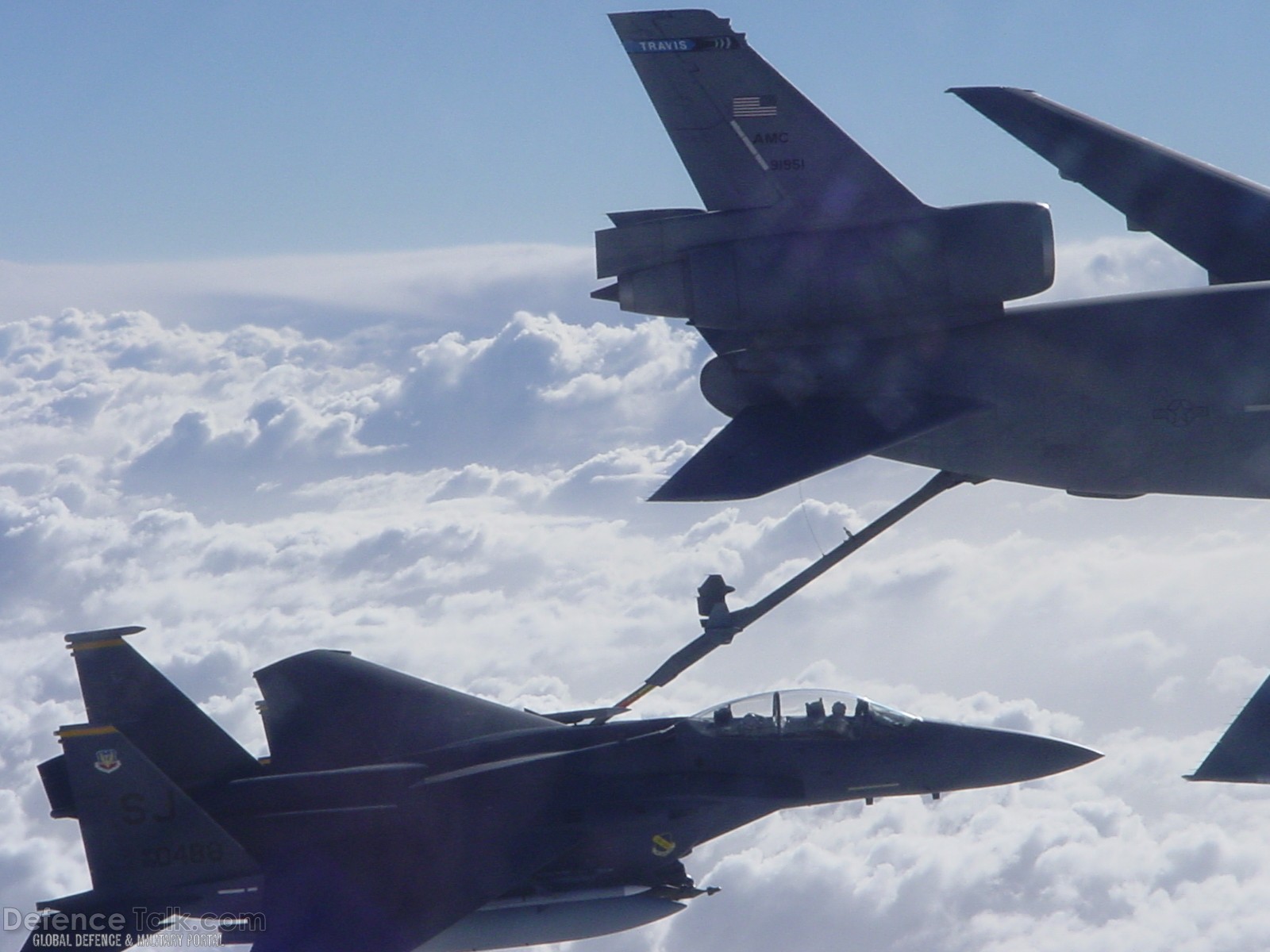 USAF F-15E & RAAF F/A-18 tanking on USAF KC-10