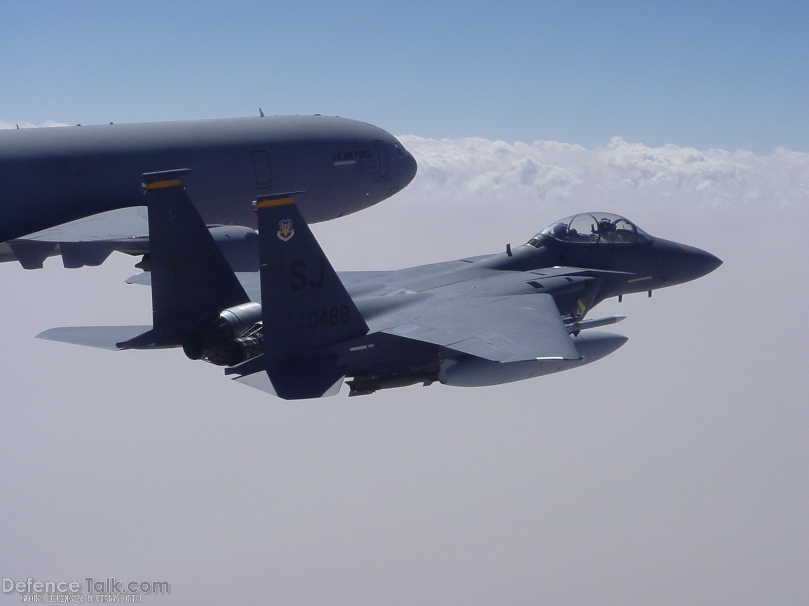 USAF F-15E & RAAF F/A-18 tanking on USAF KC-10