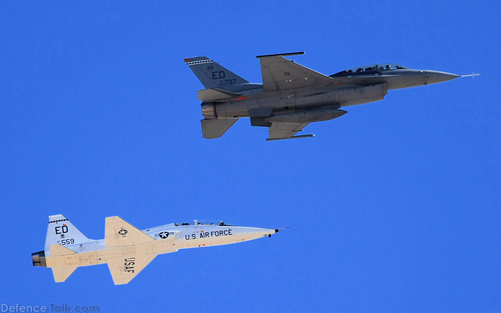 USAF F-16 and T-38