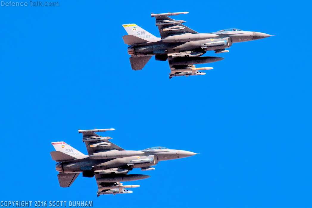 USAF F-16 Wild Weasel Electronic Attack Aircraft
