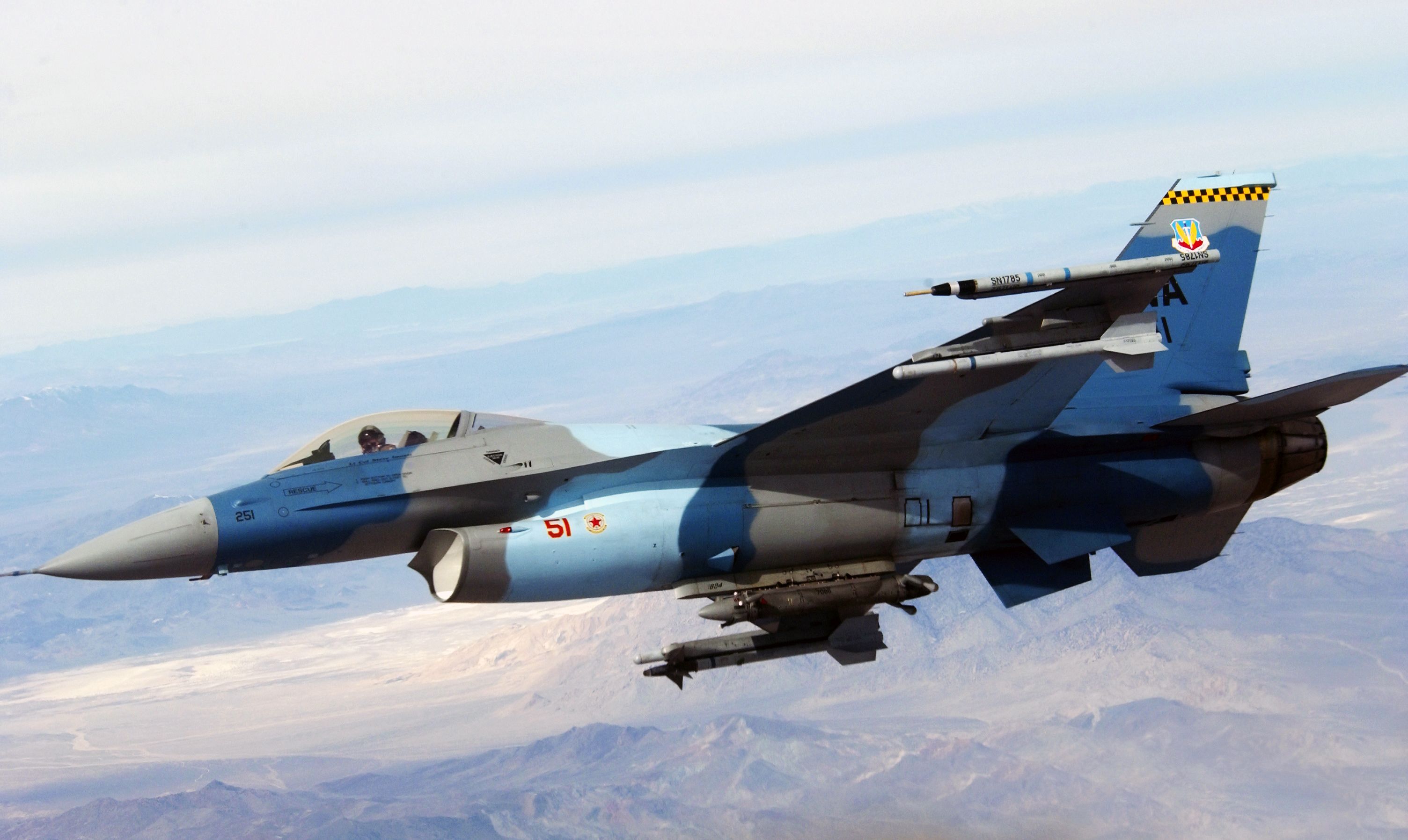 USAF F-16C aggressor aircraft