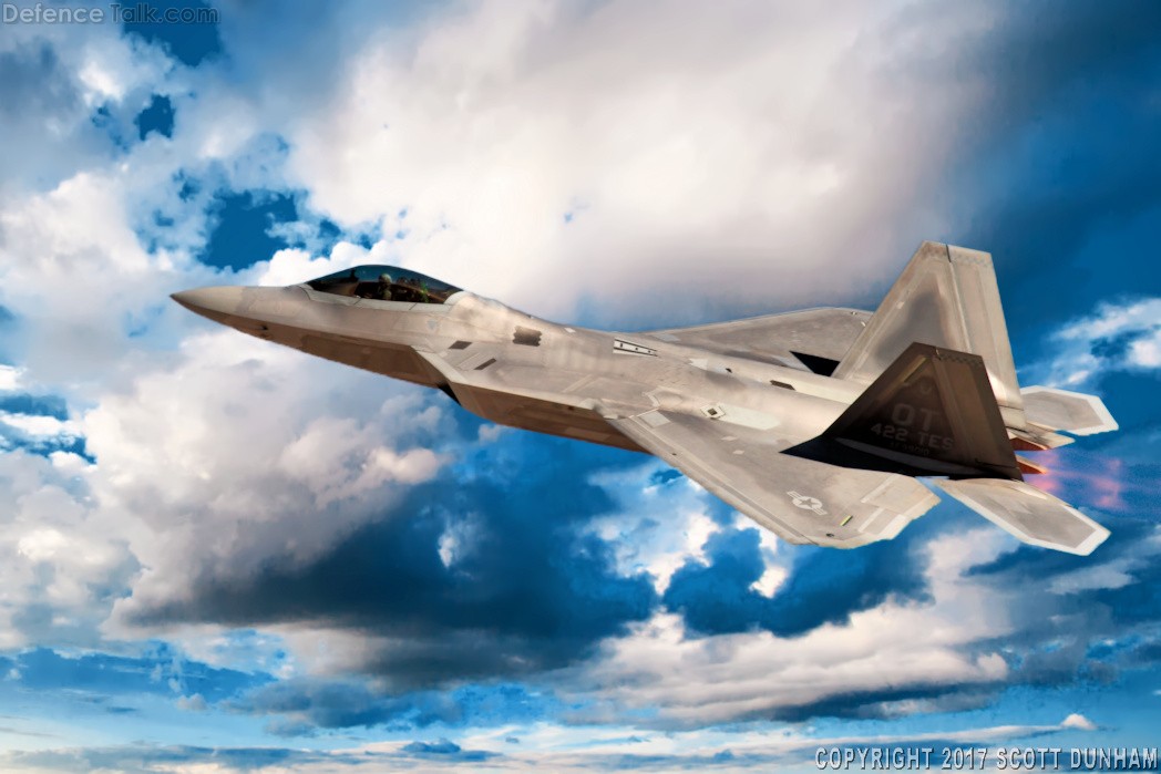 USAF F-22A Raptor Air Superiority Fighter Aircraft