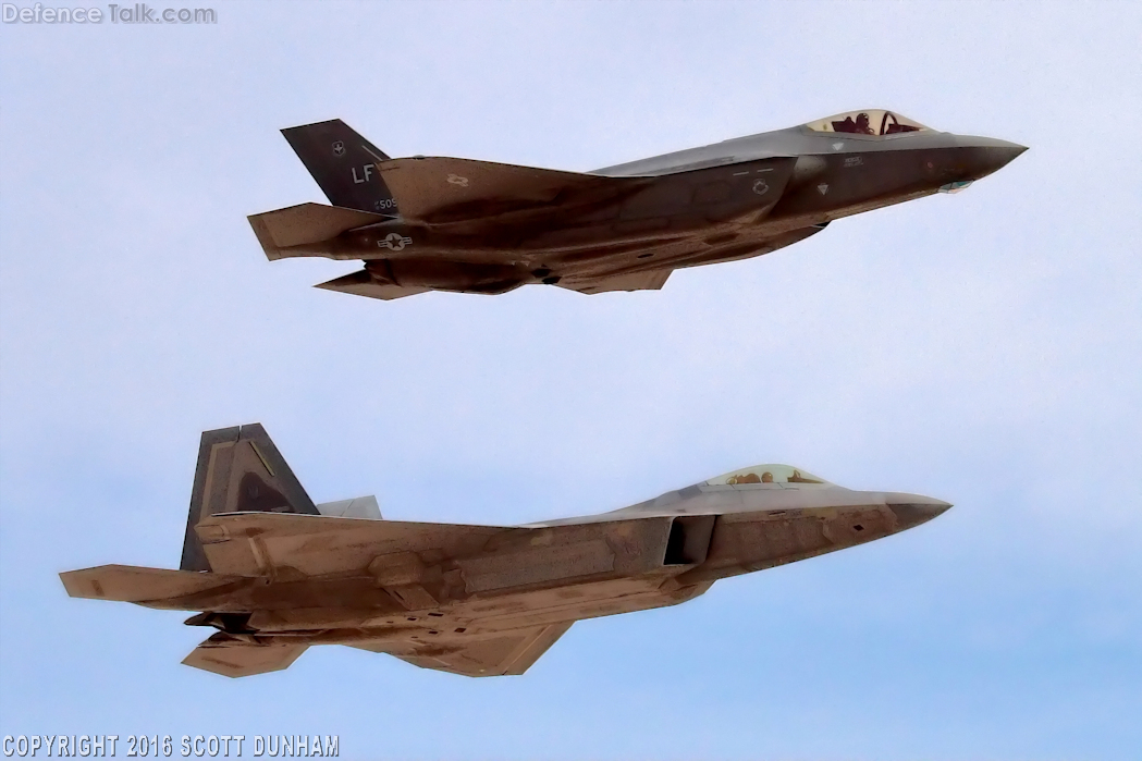 USAF F-22A Raptor & F-35A Lightning II Joint Strike Fighter