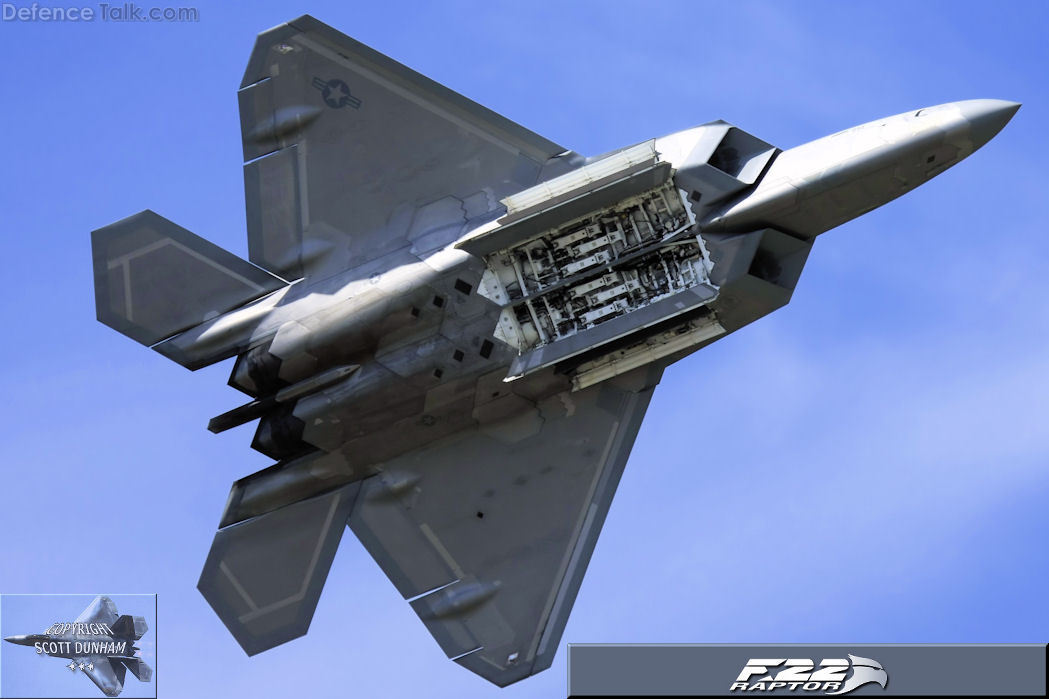 USAF F-22A Raptor Stealth Fighter Weapons Bay