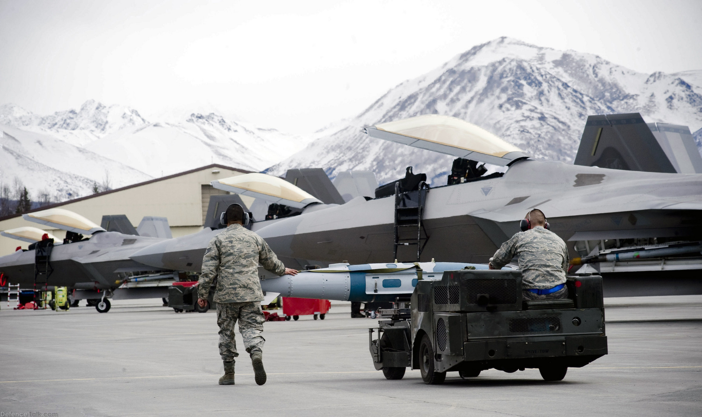 USAF F-22A Raptor with JDAM