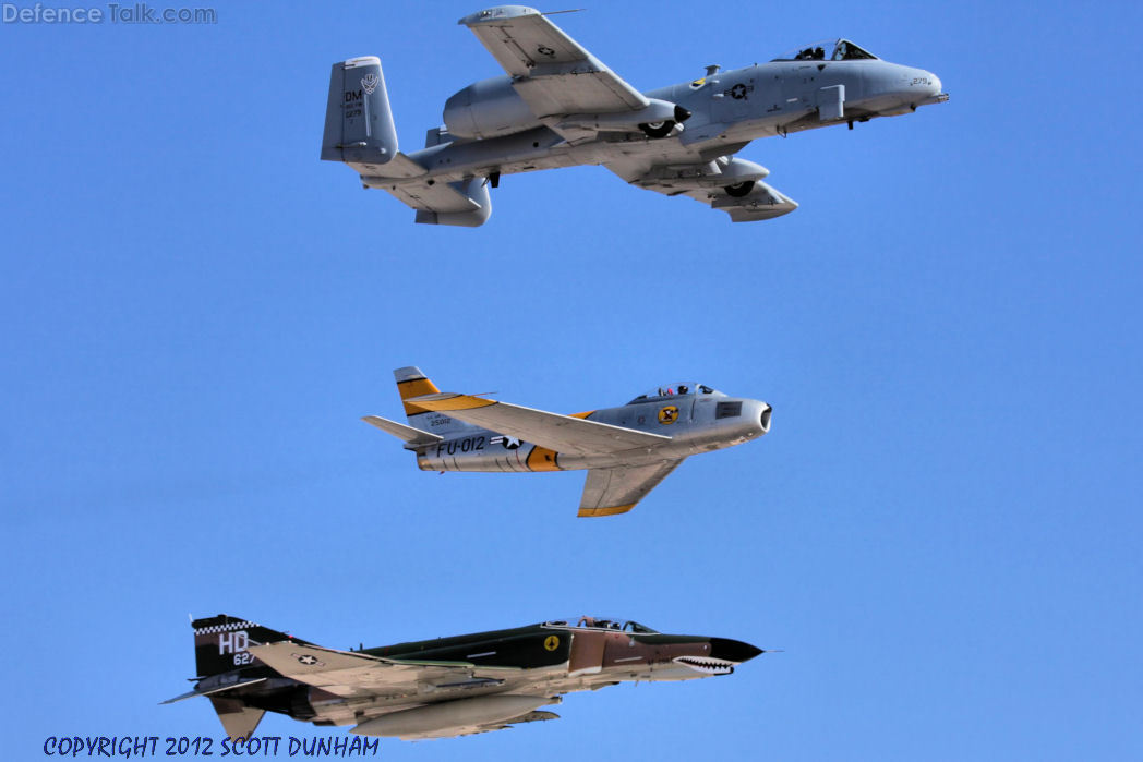 USAF Heritage Flight A-10 F-86 F-4