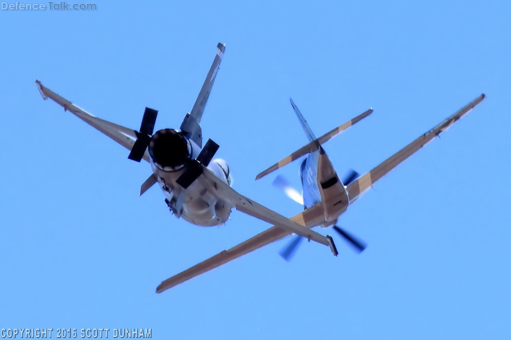 USAF Heritage Flight F-16 Viper and P-51 Mustang