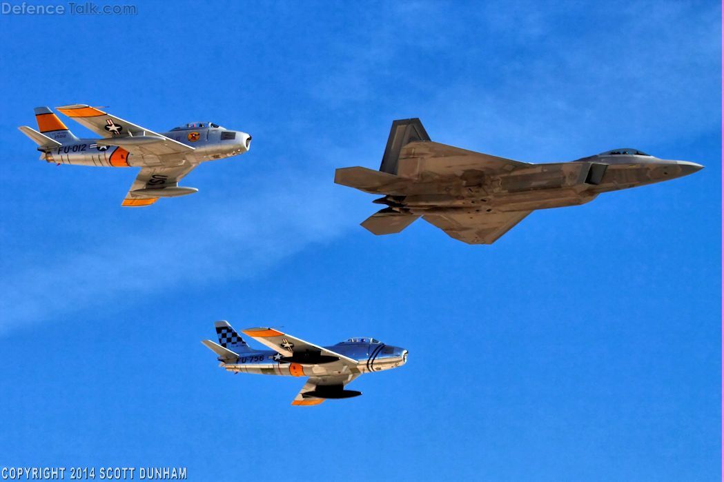 USAF Heritage Flight F-22A Raptor & F-86 Sabre