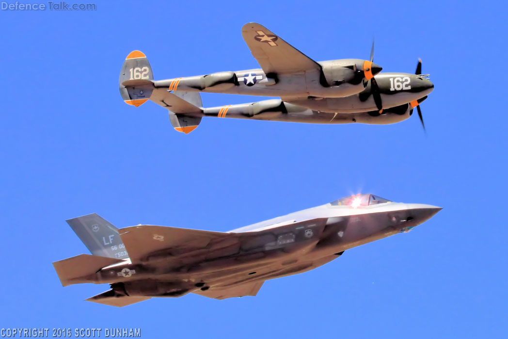 USAF Heritage Flight F-35A Lightning II & P-38 Lightning