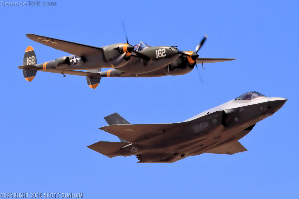 USAF Heritage Flight F-35A Lightning II & P-38 Lightning