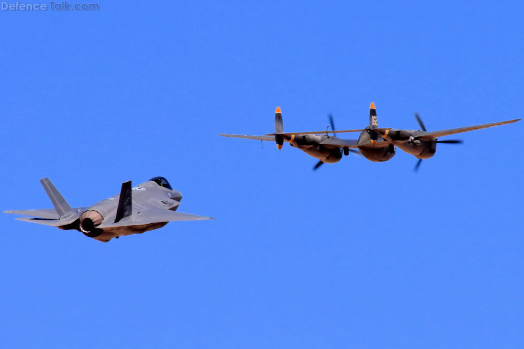 USAF Heritage Flight F-35A Lightning II & P-38 Lightning