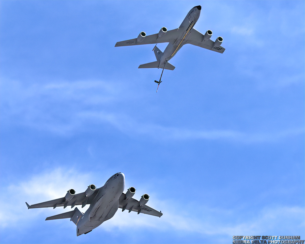 USAF KC-135 Stratotanker and C-17 Globemaster III