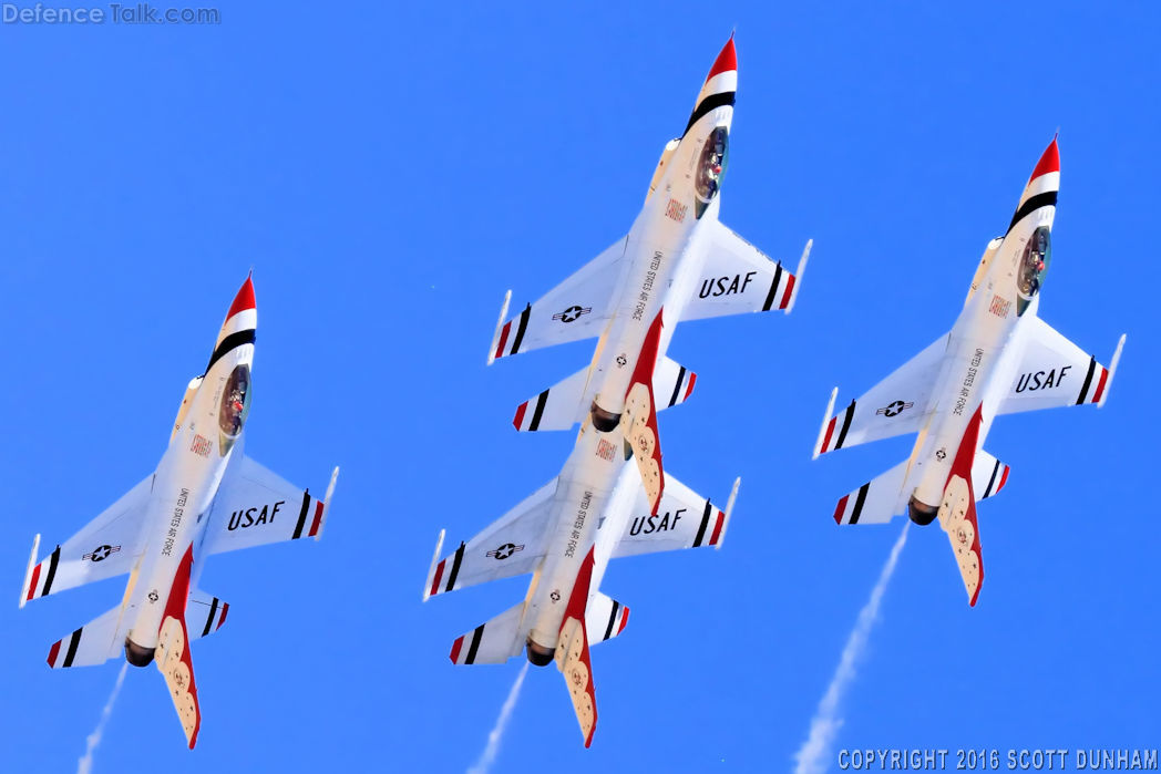 USAF Thunderbirds Flight Demonstration Team, F-16 Viper Fighter Aircraft