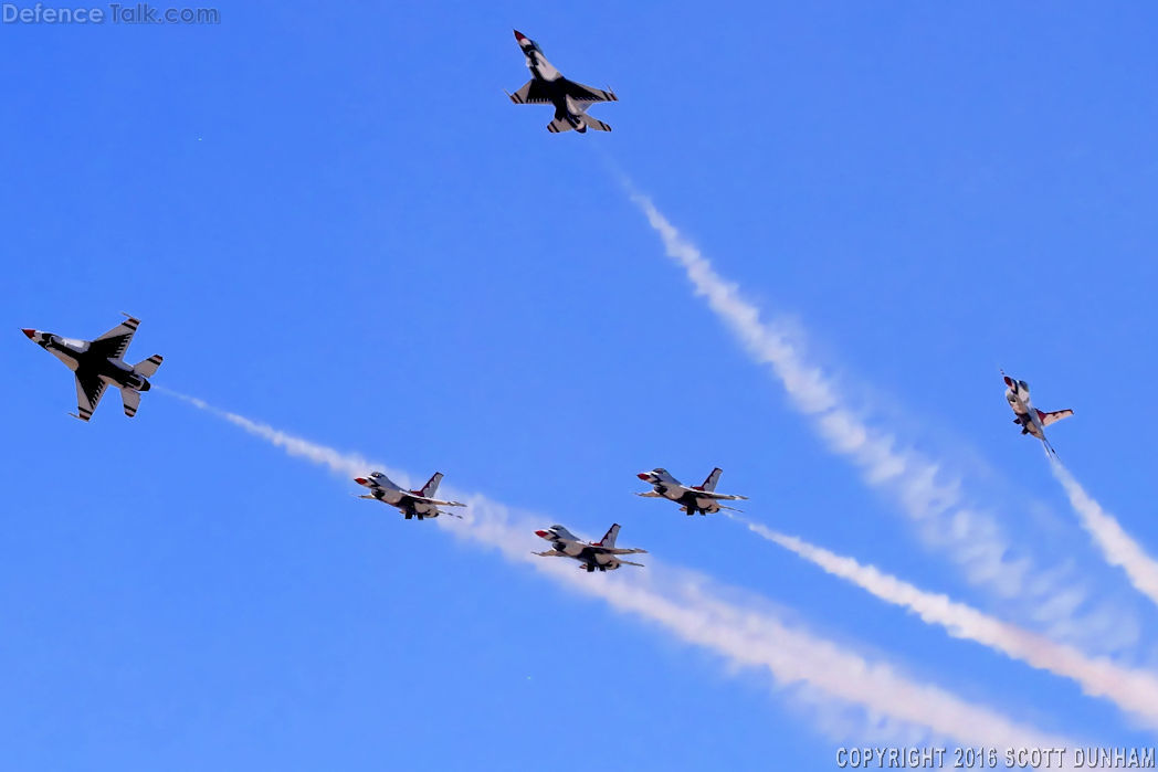 USAF Thunderbirds Flight Demonstration Team, F-16 Viper Fighter Aircraft