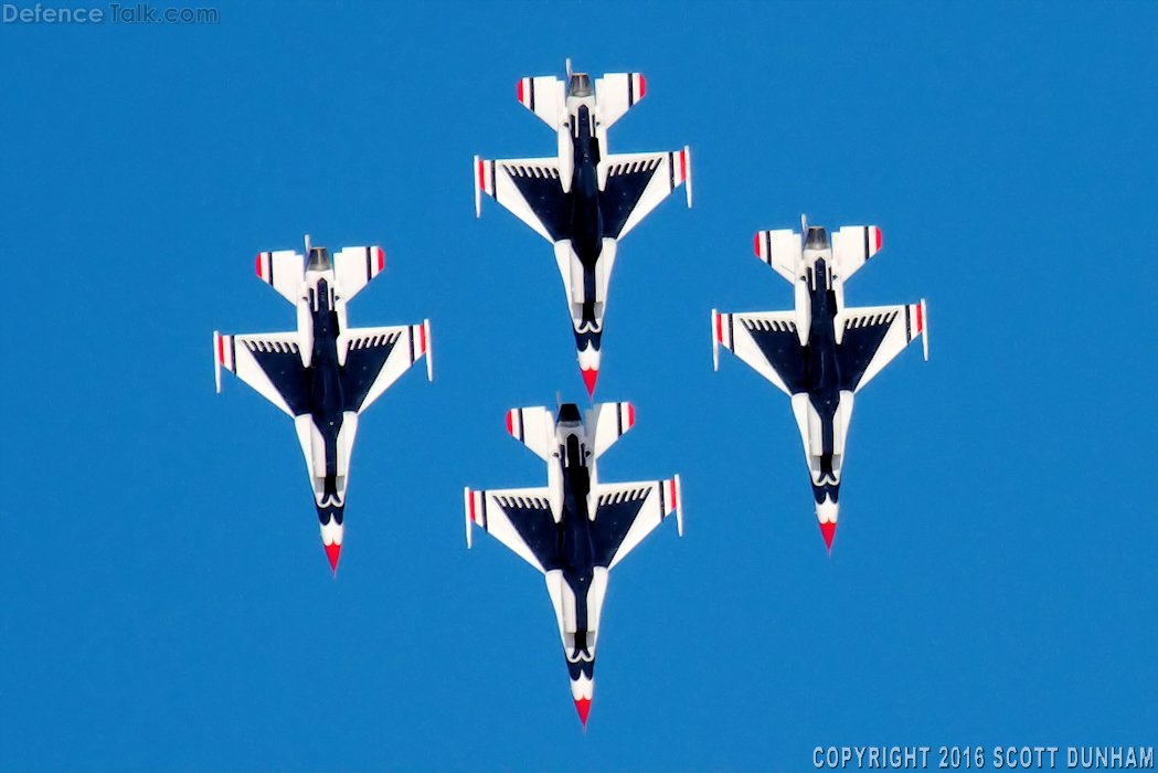 USAF Thunderbirds Flight Demonstration Team, F-16 Viper Fighter Aircraft