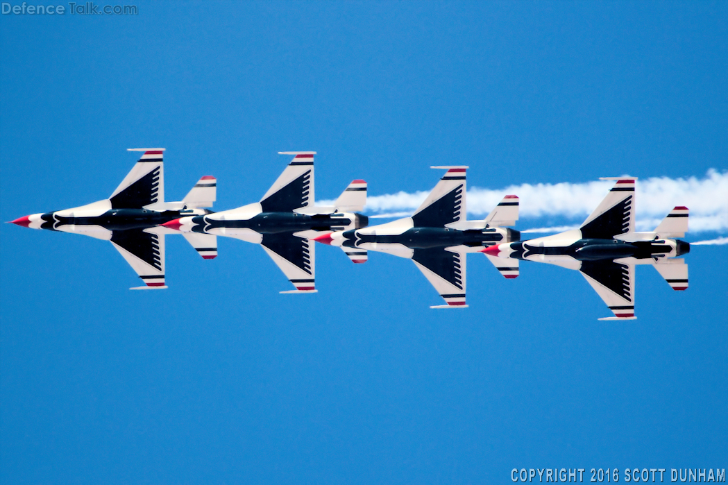 USAF Thunderbirds Flight Demonstration Team, F-16 Viper Fighter Aircraft