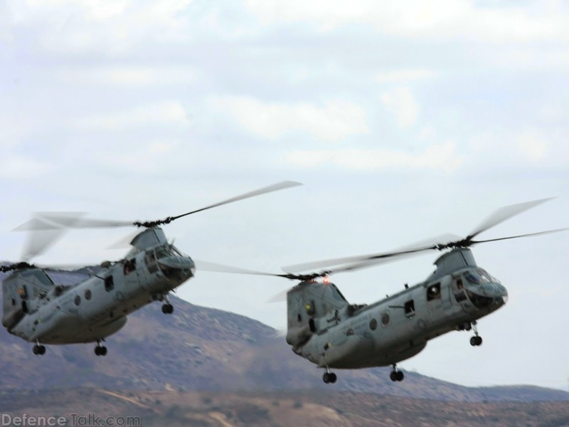 USMC CH-46 MAGTF Exercise