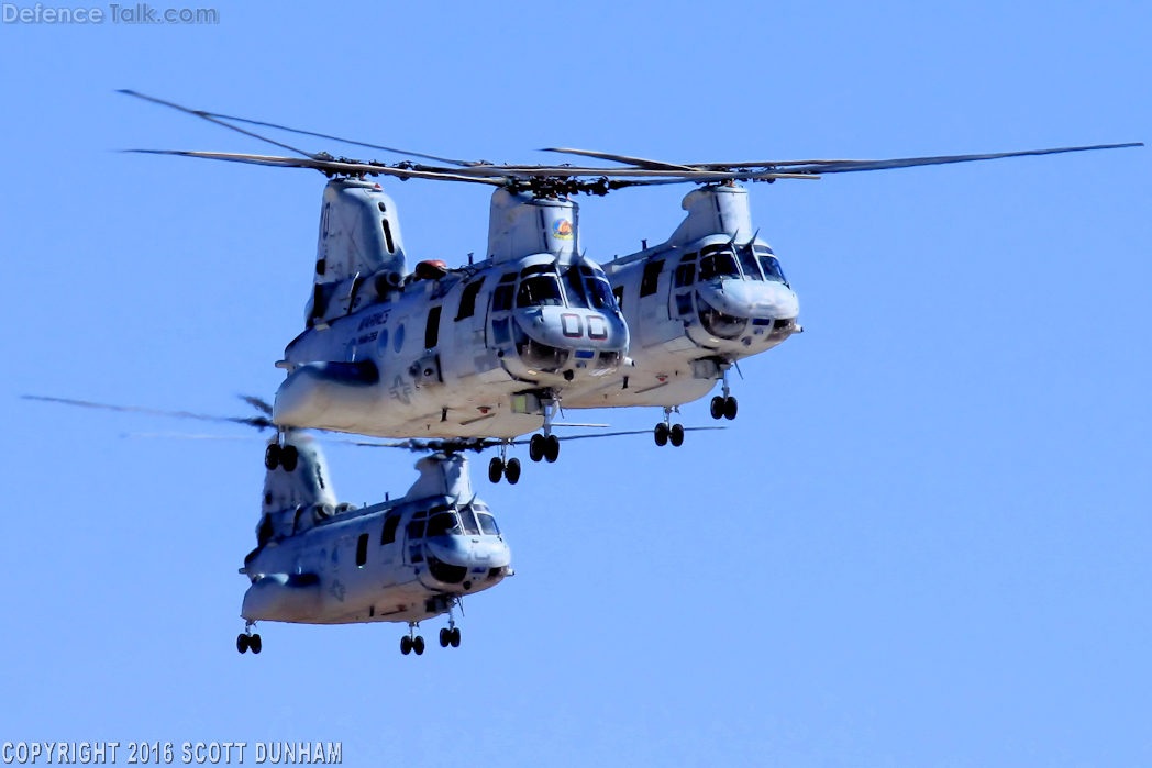 USMC CH-46 Sea Knight Helicopter