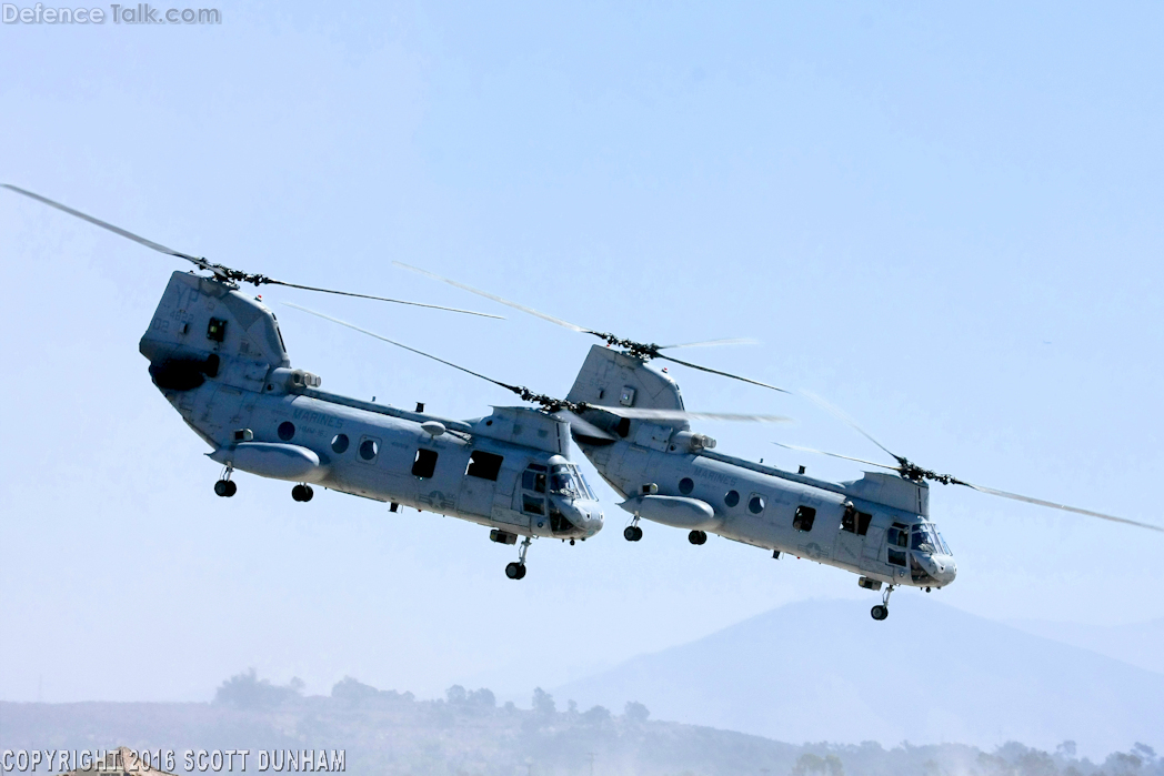 USMC CH-46 Sea Knight Helicopter