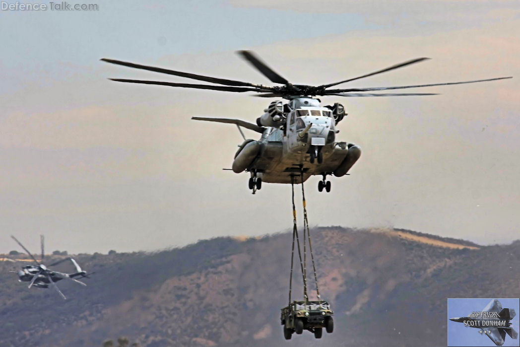 USMC CH-53 Sea Stallion Transporting HMMWV