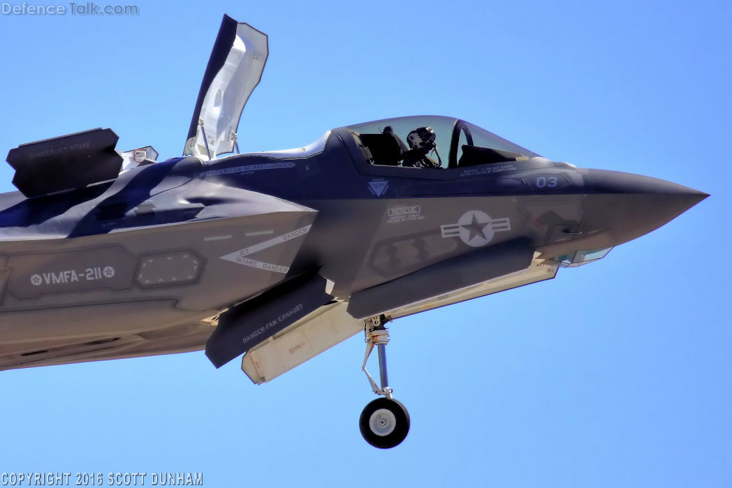USMC F-35B Lightning II STOVL Joint Strike Fighter Hovering