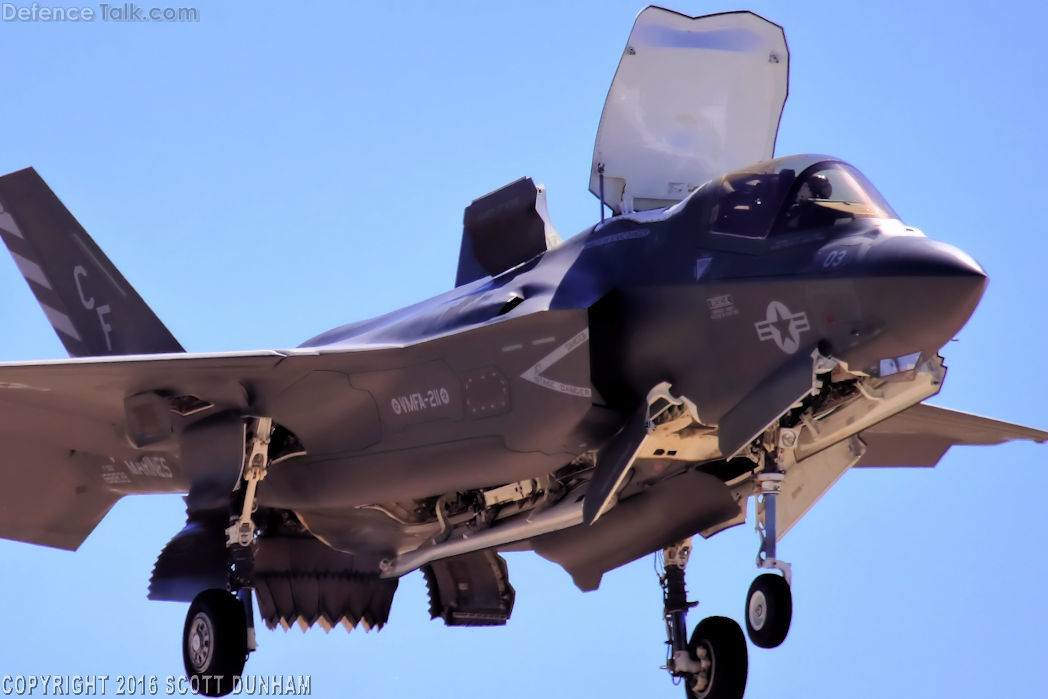 USMC F-35B Lightning II STOVL Joint Strike Fighter Weapons Bay Doors Open