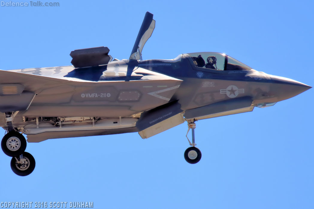 USMC F-35B Lightning II STOVL Joint Strike Fighter Weapons Bay Doors Open