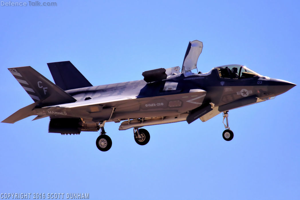 USMC F-35B Lightning II STOVL Joint Strike Fighter Weapons Bay Doors Open