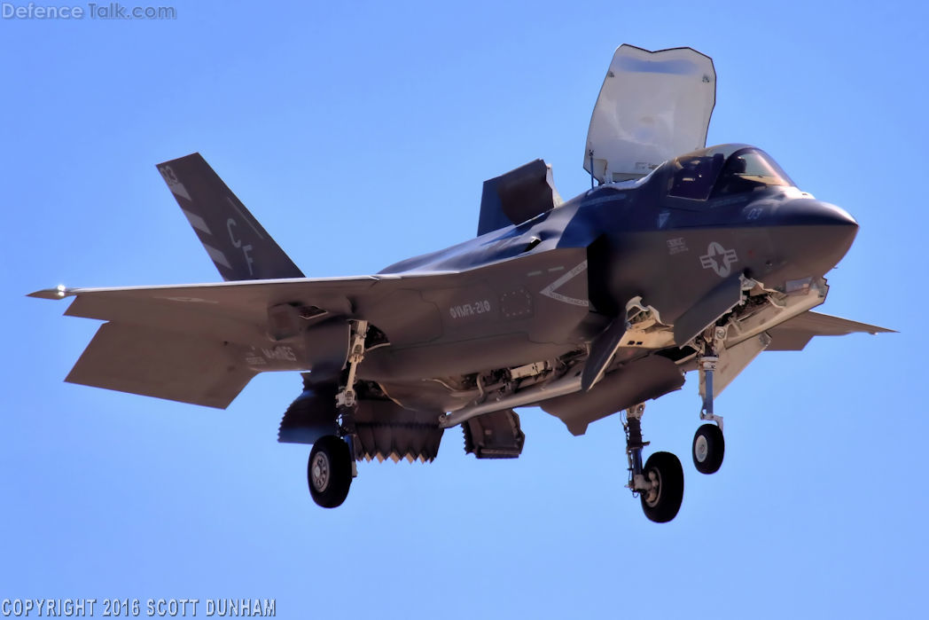 USMC F-35B Lightning II STOVL Joint Strike Fighter Weapons Bay Doors Open