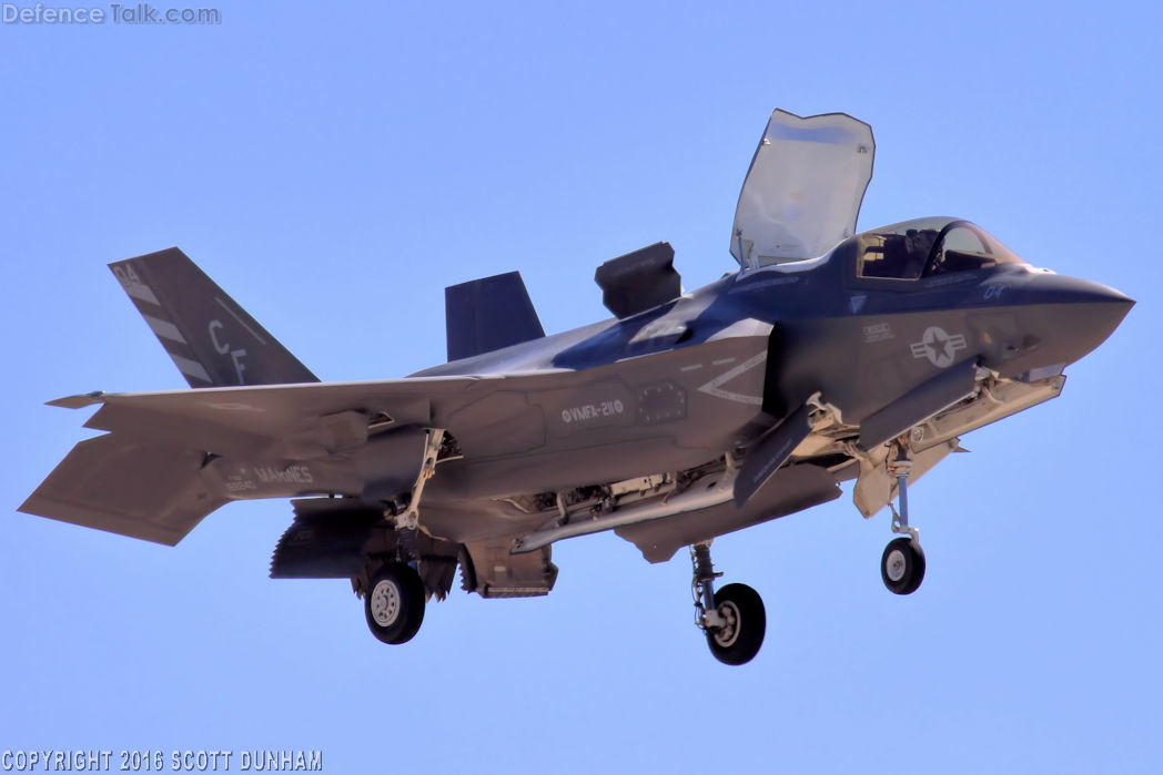 USMC F-35B Lightning II STOVL Joint Strike Fighter Weapons Bay Doors Open